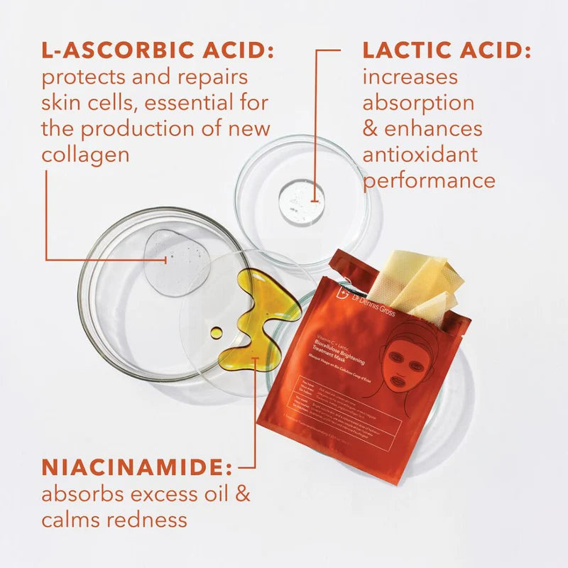 Vitamin C Lactic Biocellulose Brightening Treatment Mask 1 stk